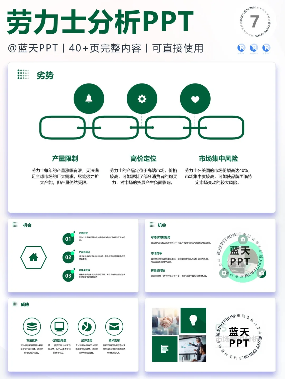 【062】劳力士 战略分析营销策略 SWOT PPT