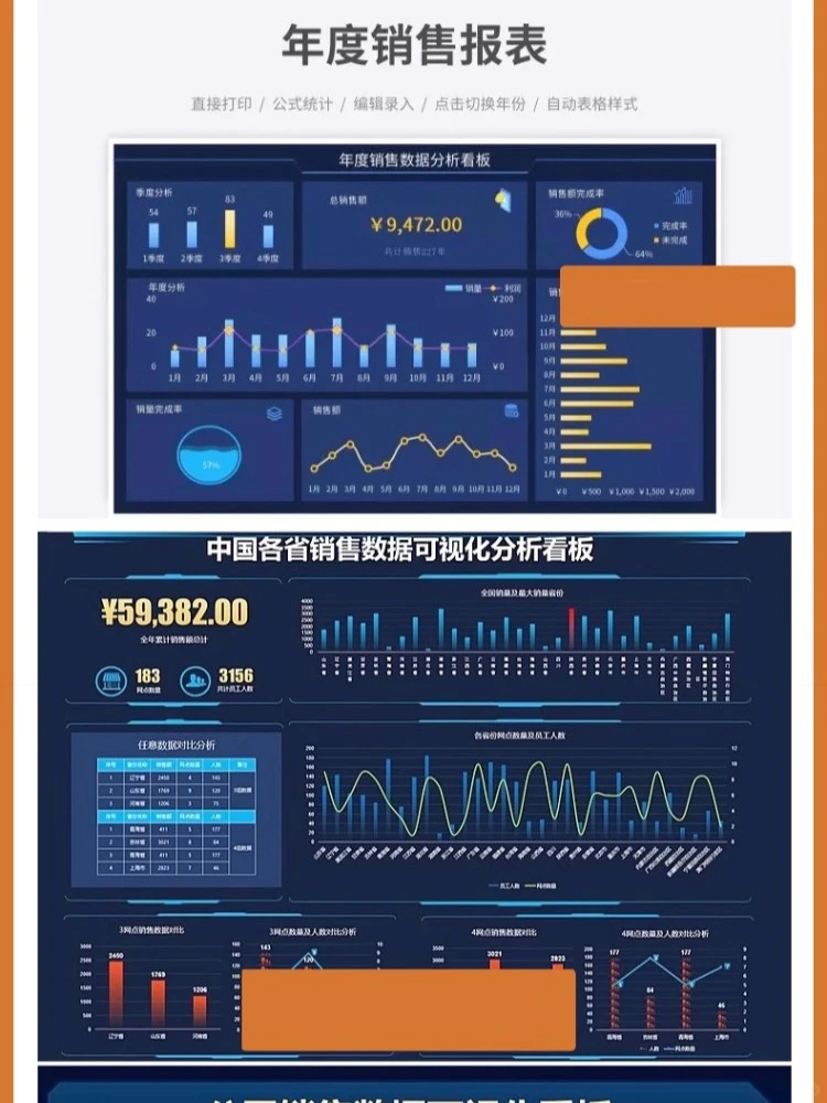 ✔动态可视化图表Excel各场合行业数据分析