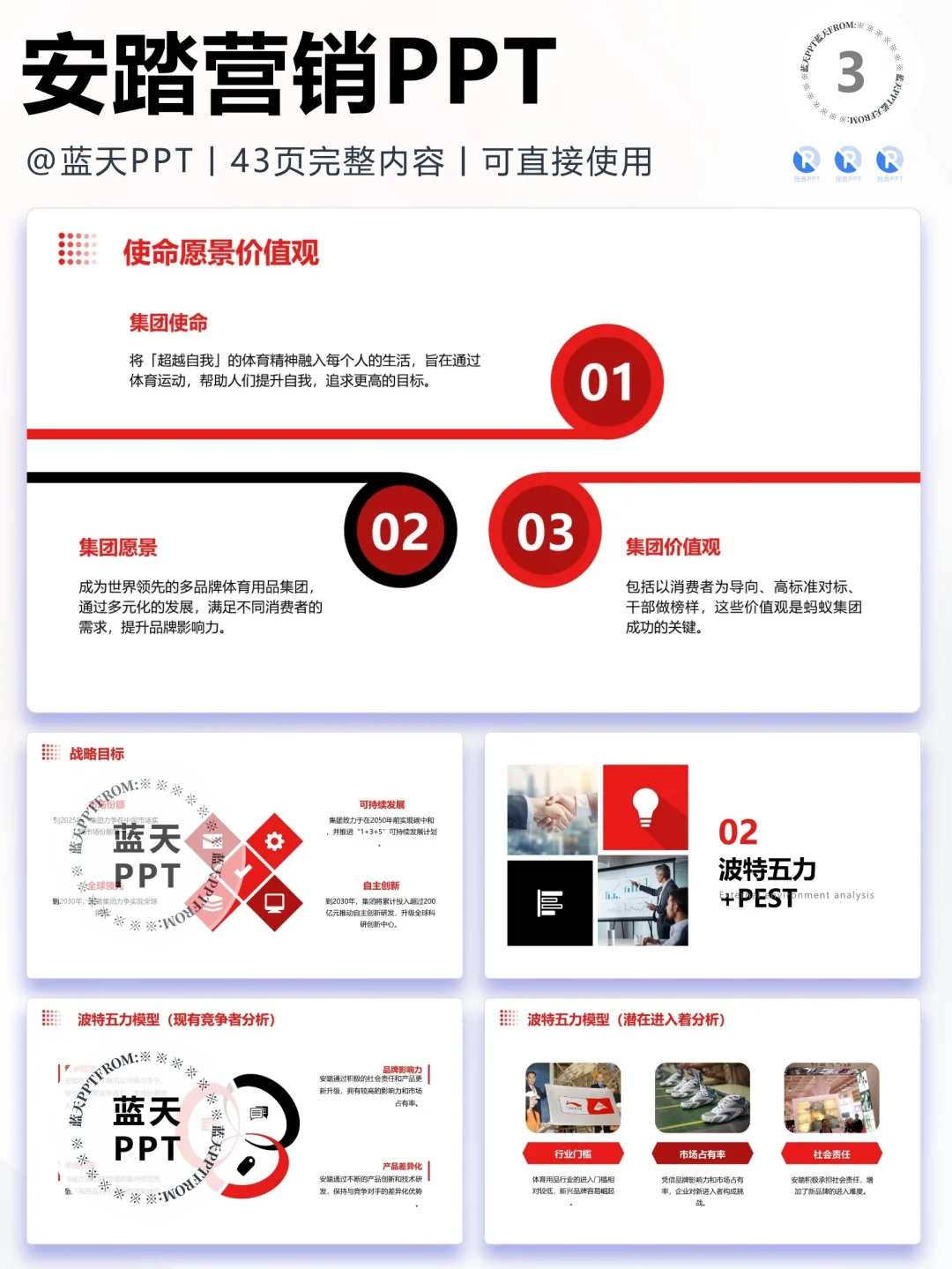 【209】安踏-品牌简介市场营销策略PPT