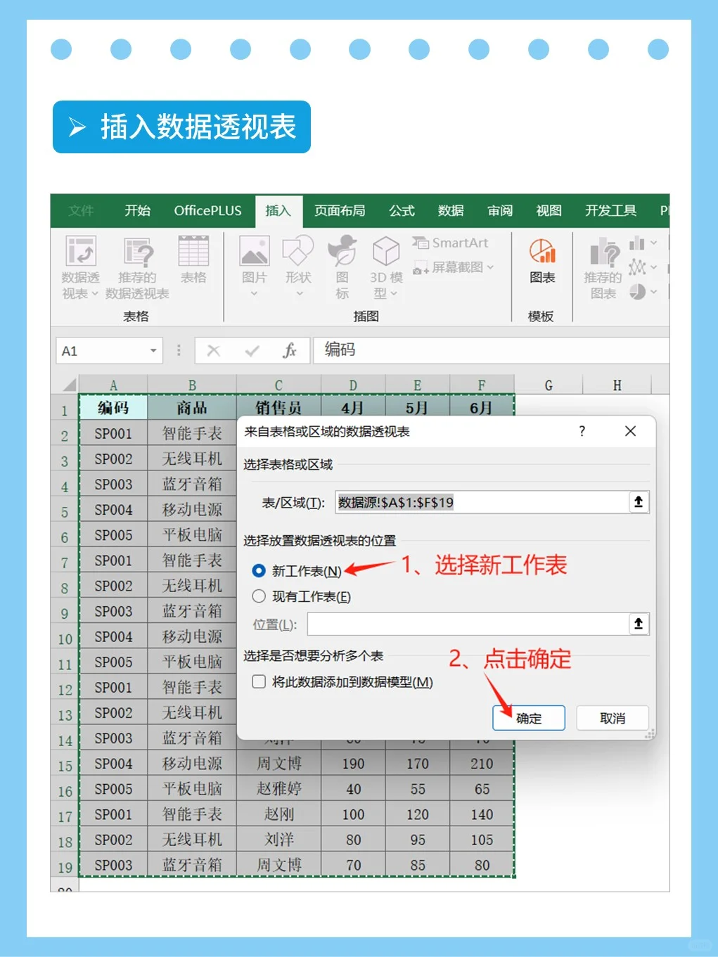 1分钟学会Excel数据透视表