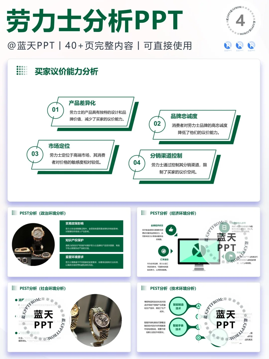 【062】劳力士 战略分析营销策略 SWOT PPT
