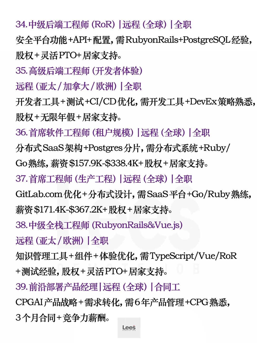 海外高薪远程岗:42个丨全职/兼职/项目制