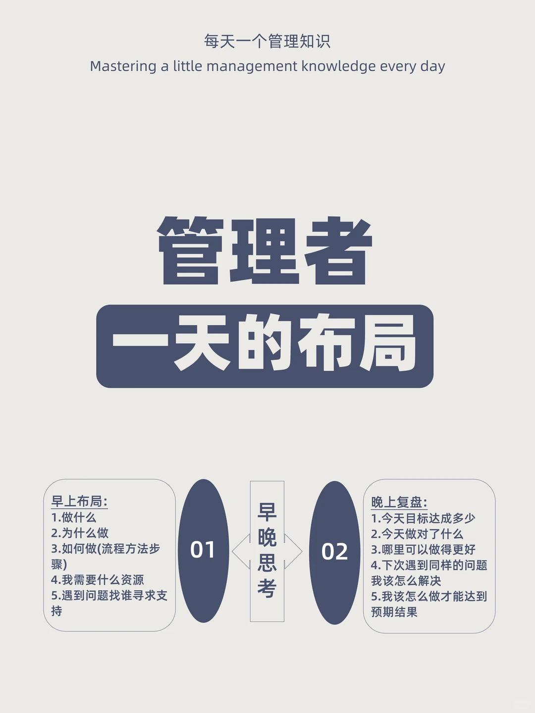 管理者一天的布局
