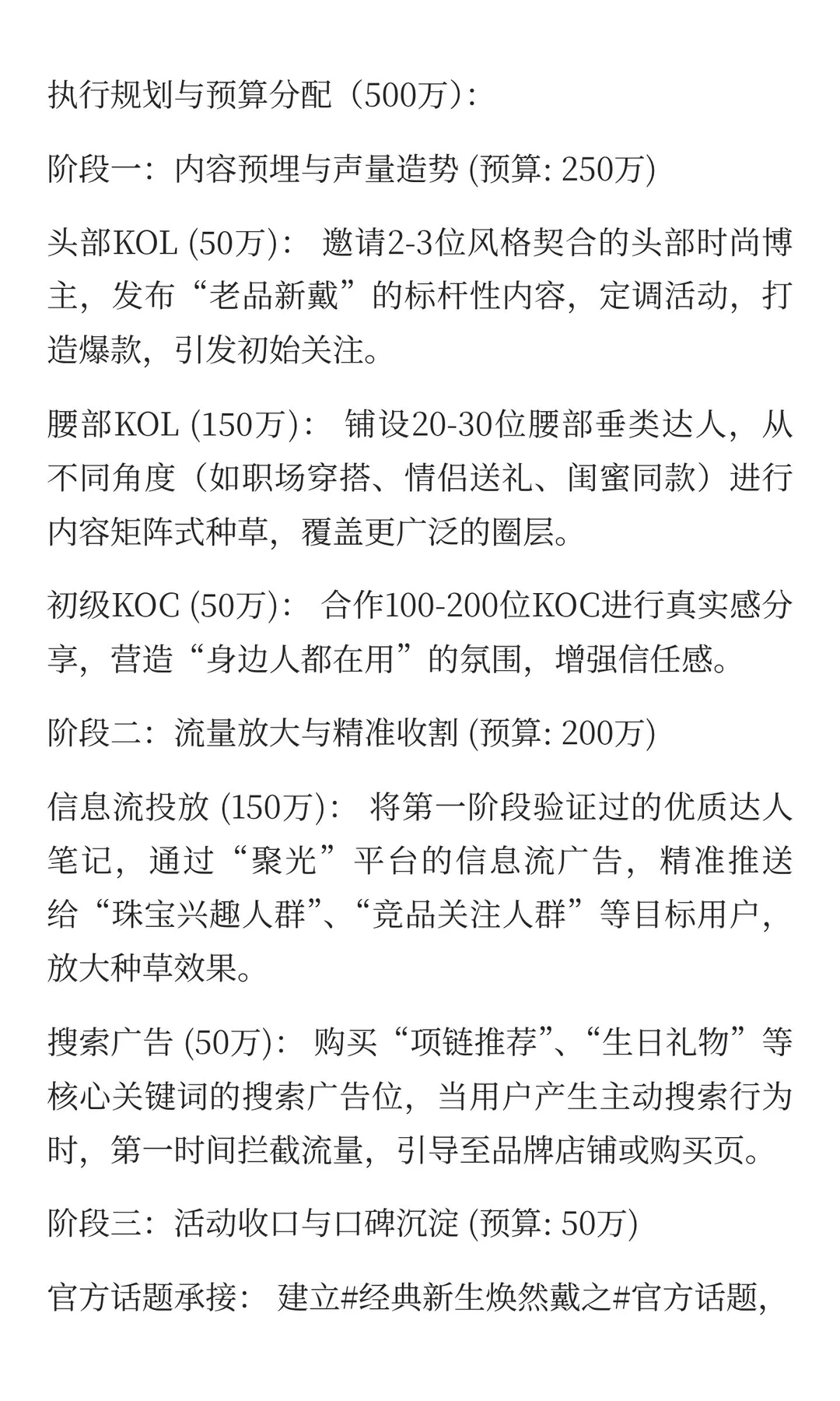 小红书真题:商业化CBD营销提案