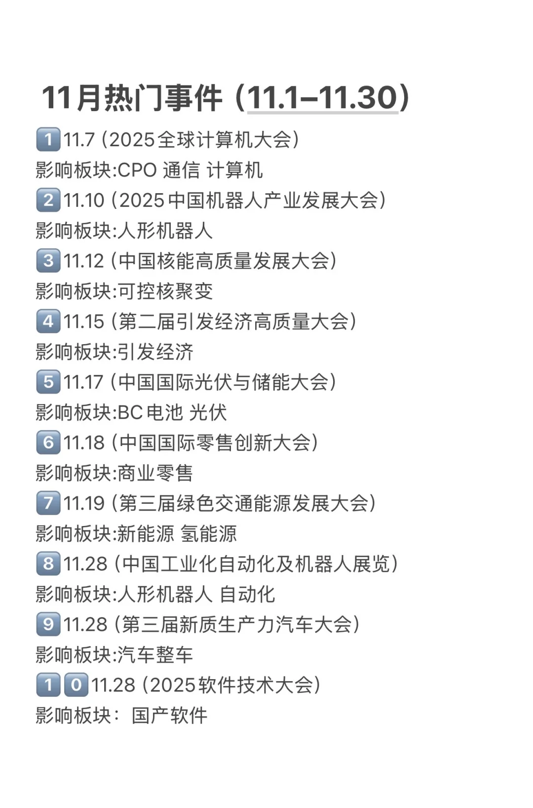 11月热门事件（11.1-11.30）