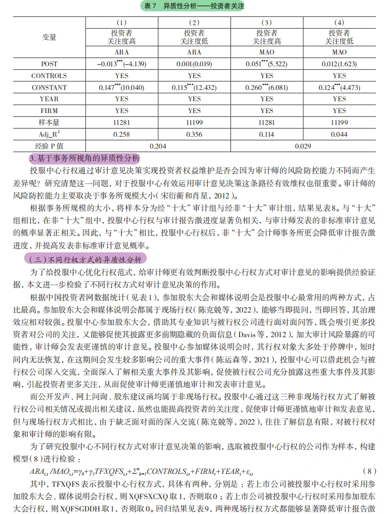 投服中心行权护小散,审计意见更谨慎!DID