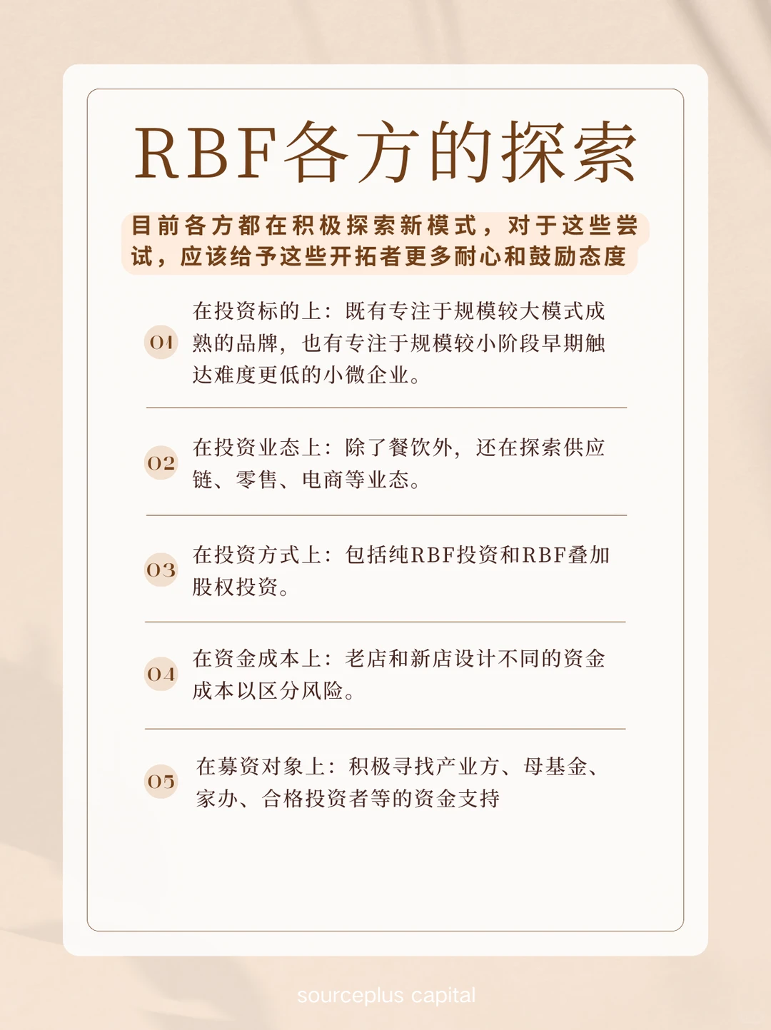 【深度】RBF投融资模式?真诚分享