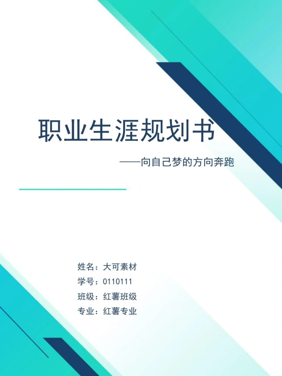 ZYS33|任何专业直接套用保姆级职业生涯规划