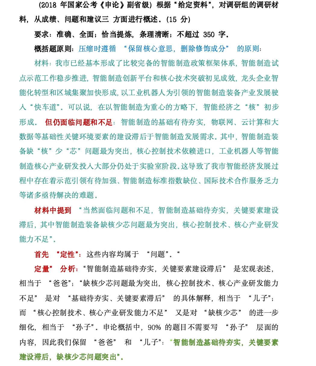 饮冰老师申论第一篇真题复盘