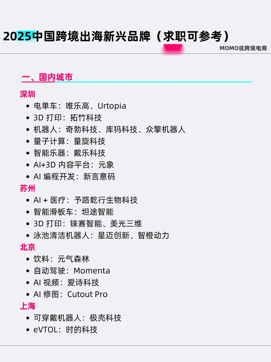 2025跨境出海值得去的品牌企业（求职可参考）