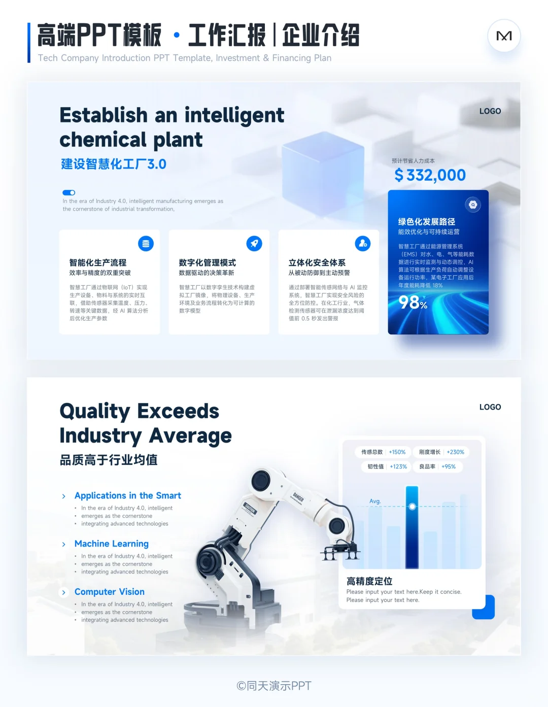 高端科技商务PPT模板高级感公司介绍画册