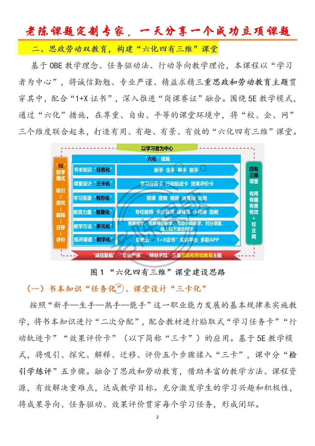 六化 四有 三维 “课堂革命