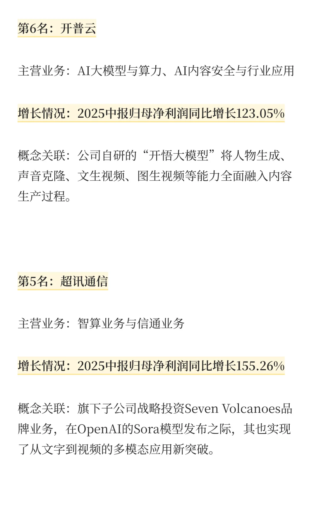 Sora概念，增长最快的10家公司