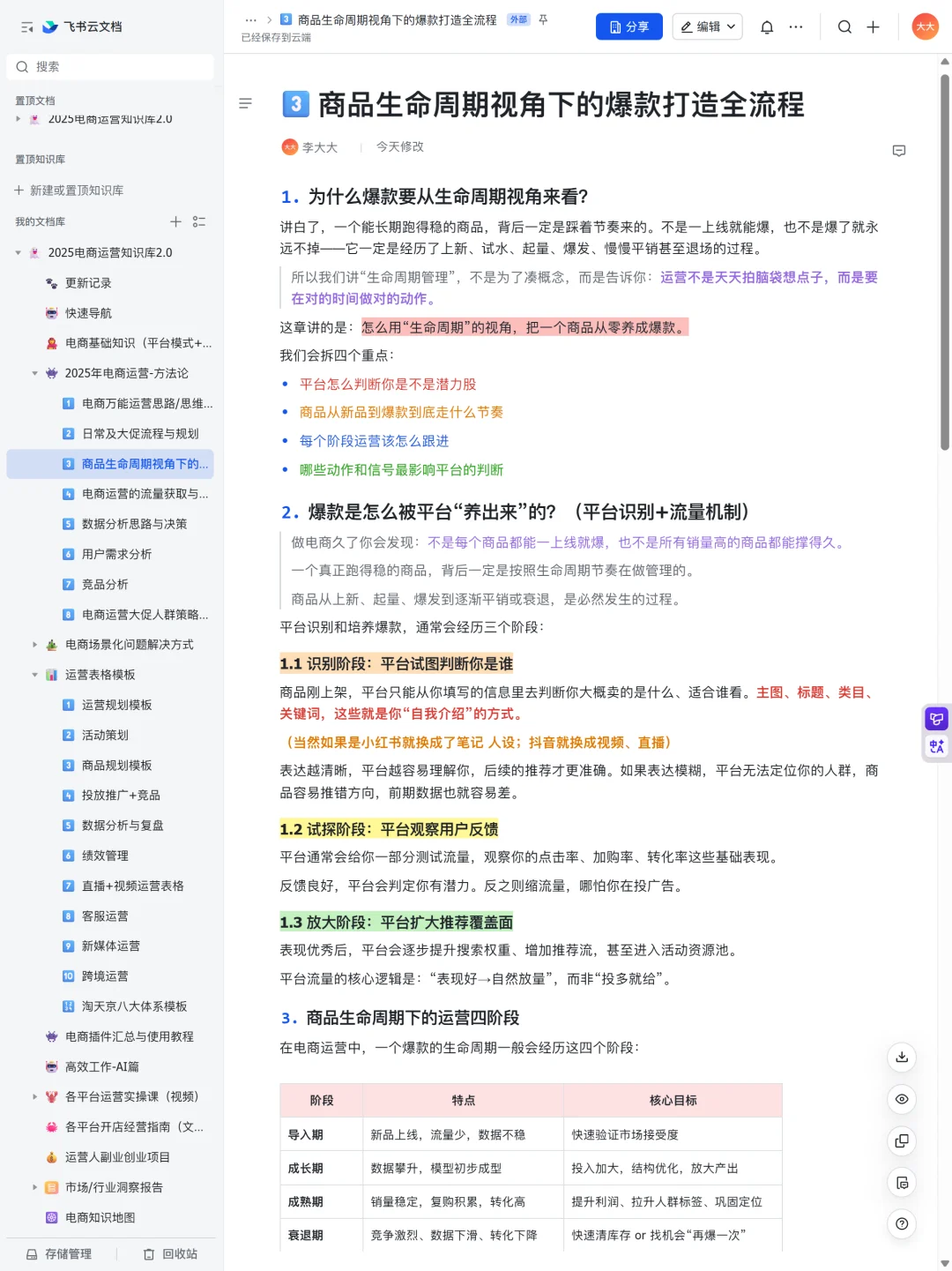 真正有经验的电商人，都靠生命周期规划爆品