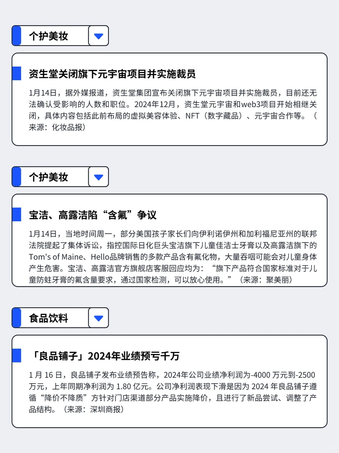 1.13-1.19丨本周快消品行业分析左滑速看