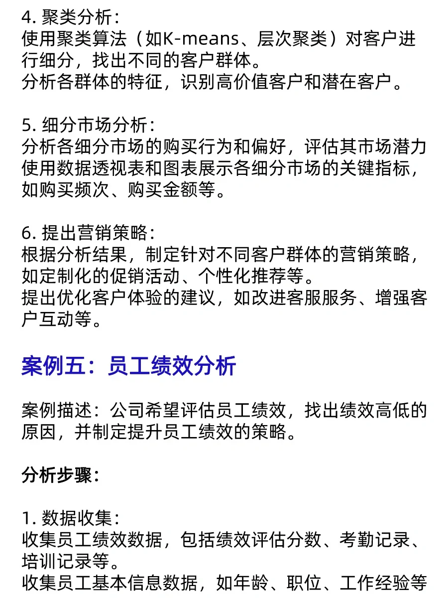 数据分析典型案例及解决步骤