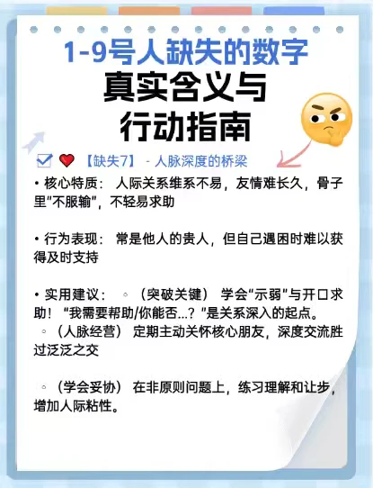 1-9号人缺失的数字,真实含义与行动指南
