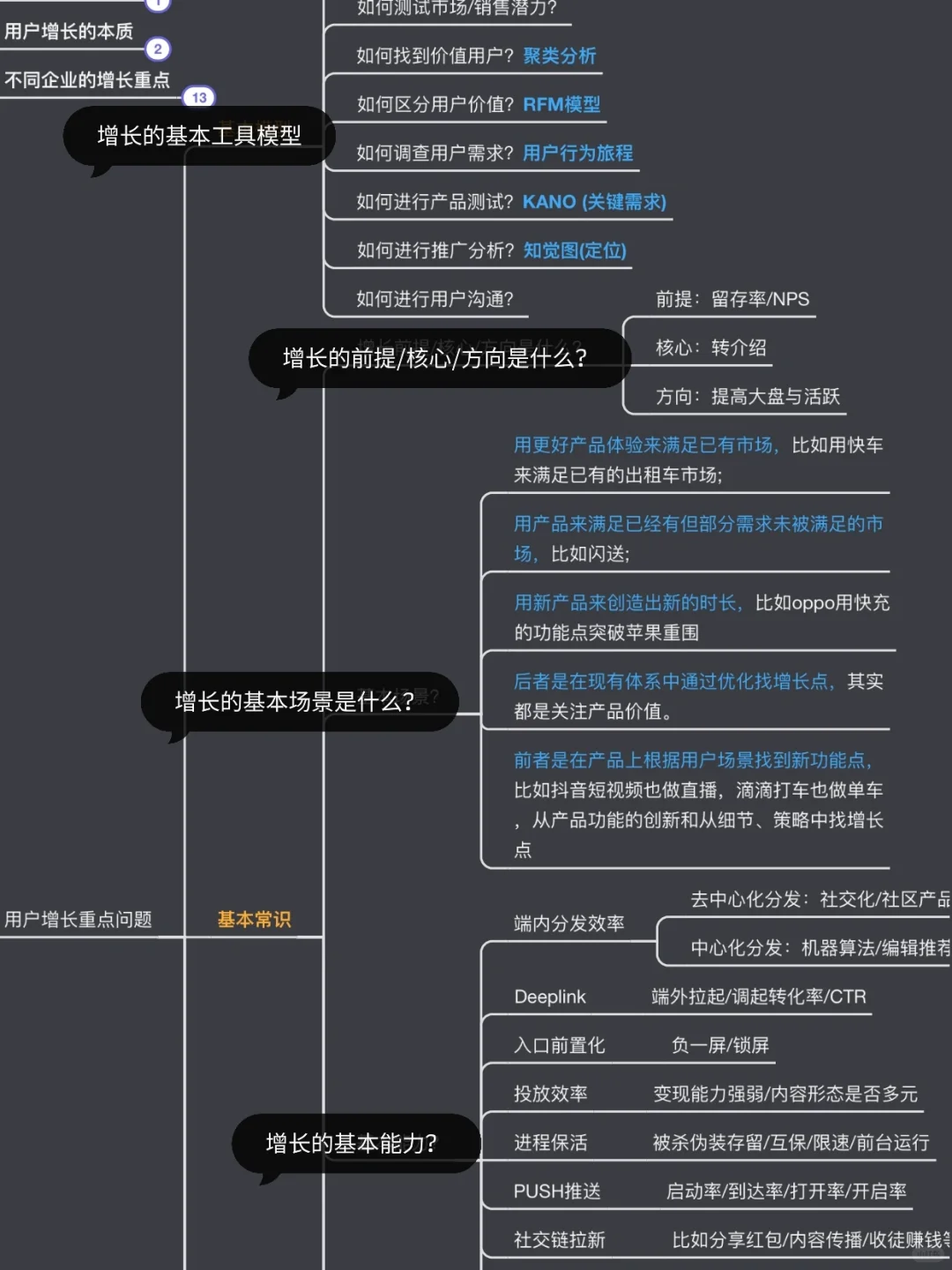 不同产品/环境/规模/阶段的用户增长策略