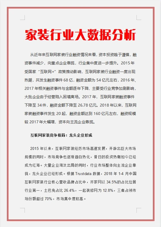 家装行业大数据分析