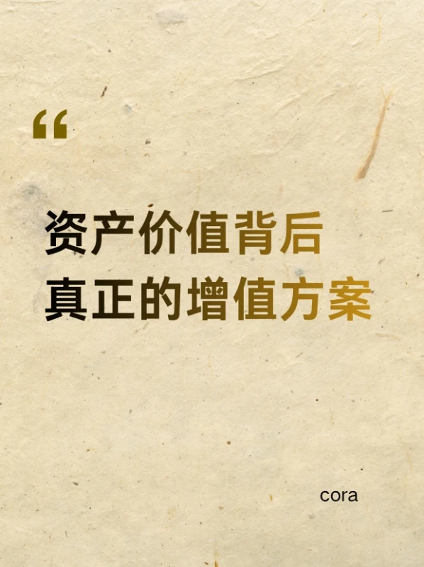 资产价值增值方案思路