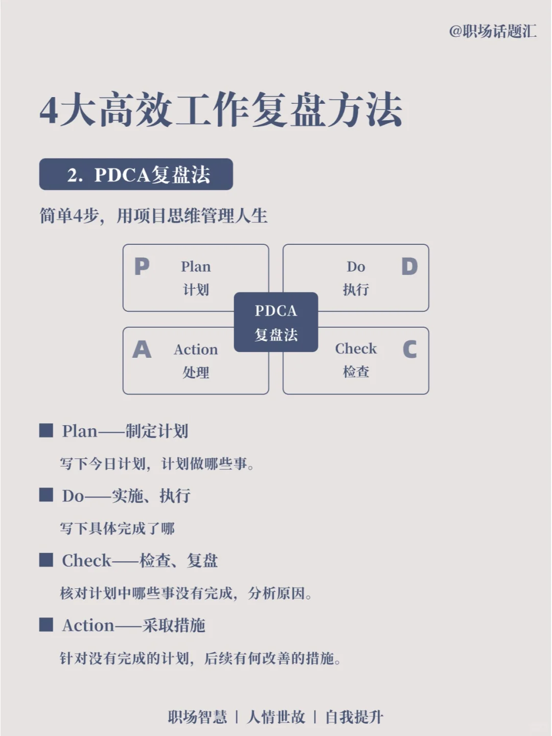 4个方法，学会职场高手如何做工作复盘