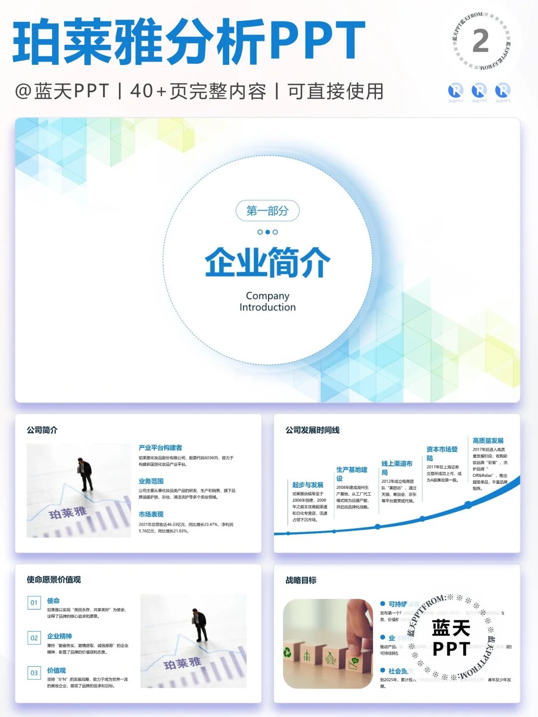 【109】珀莱雅战略分析营销策略 SWOT PPT