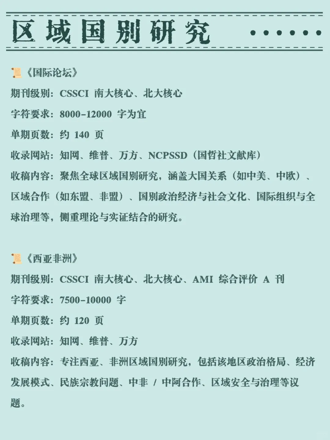 区域国别研究的家人们千万不要错过这些啊!