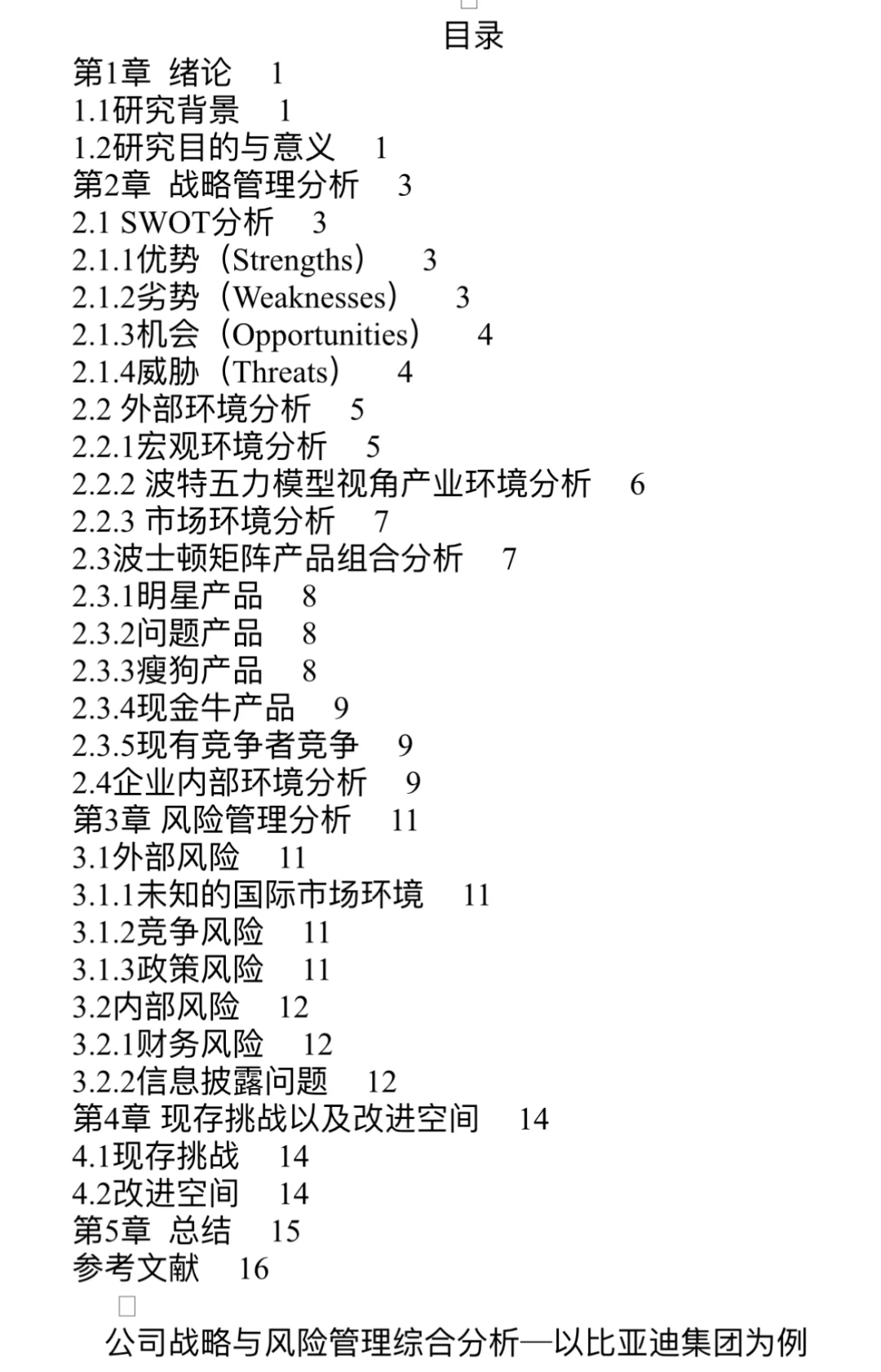 公司战略与风险管理