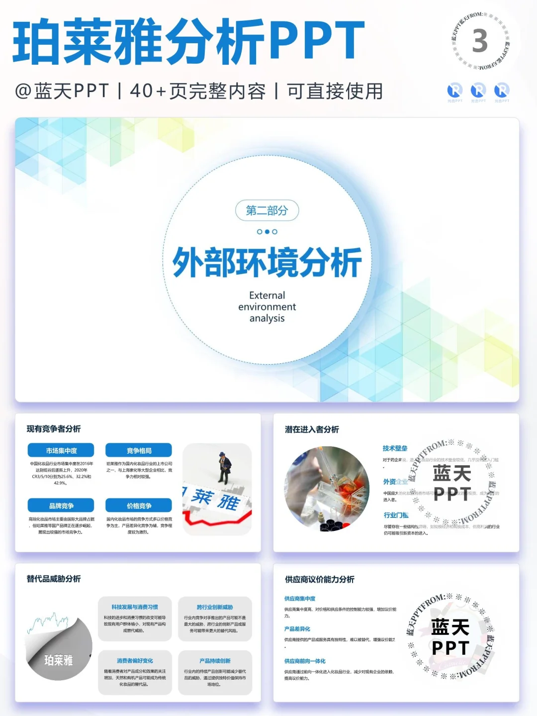 【109】珀莱雅战略分析营销策略 SWOT PPT