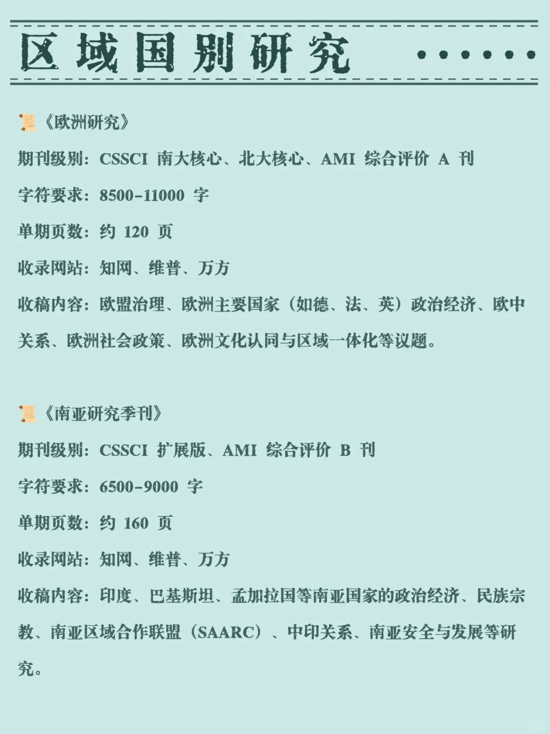 区域国别研究的家人们千万不要错过这些啊!