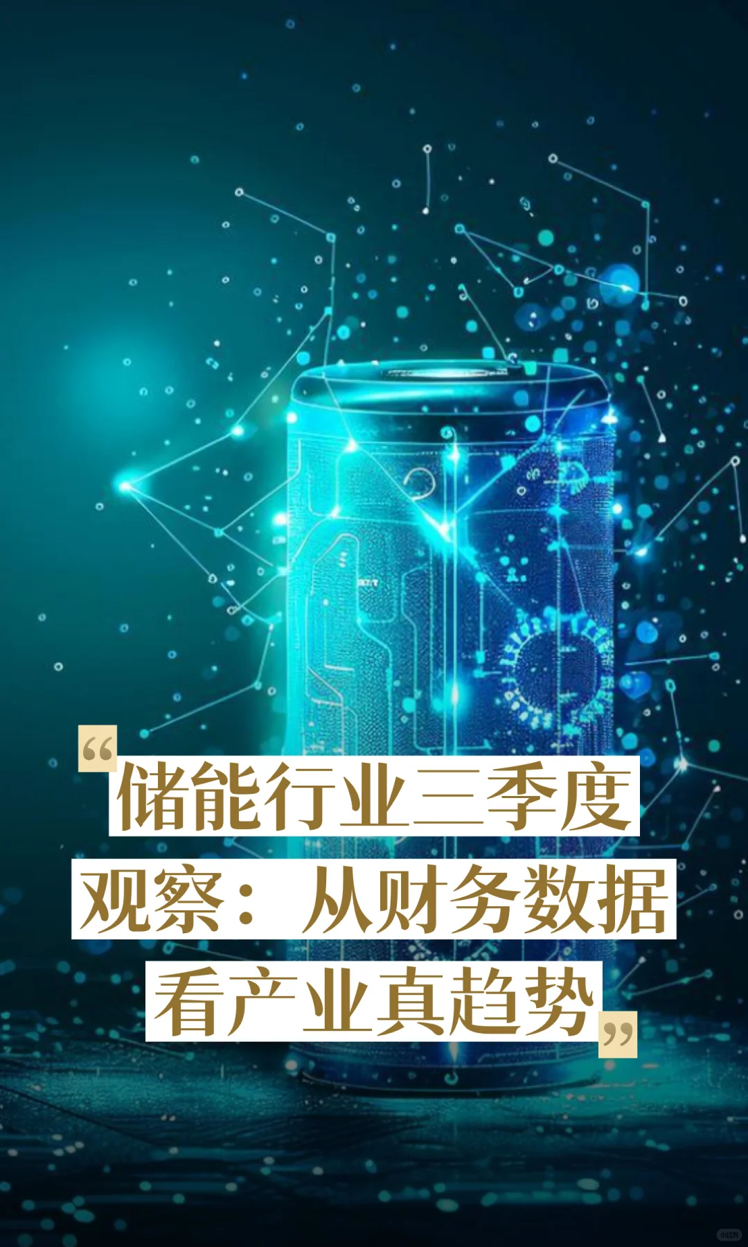 储能行业观察：从财务数据看产业真趋势