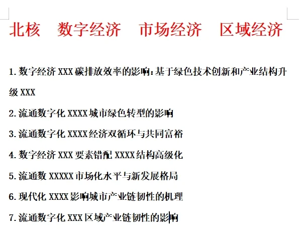 北核|数字经济 区域经济 市场经济