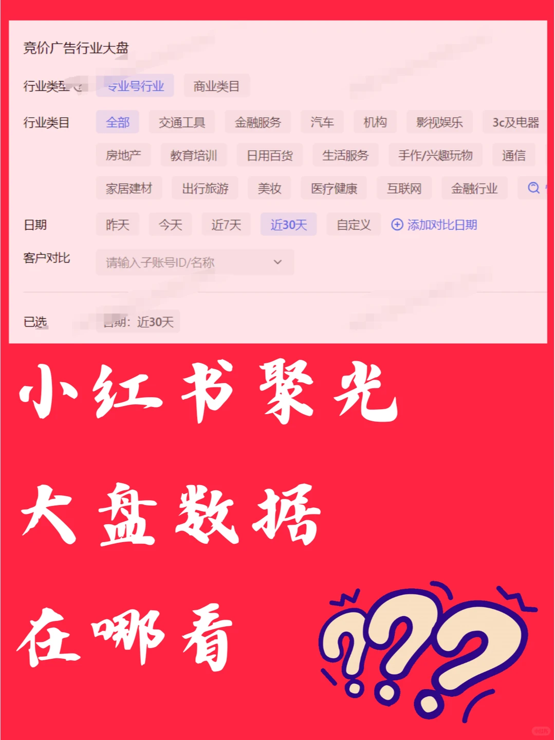 ?天啊！聚光竞价行业大盘数据太重要了