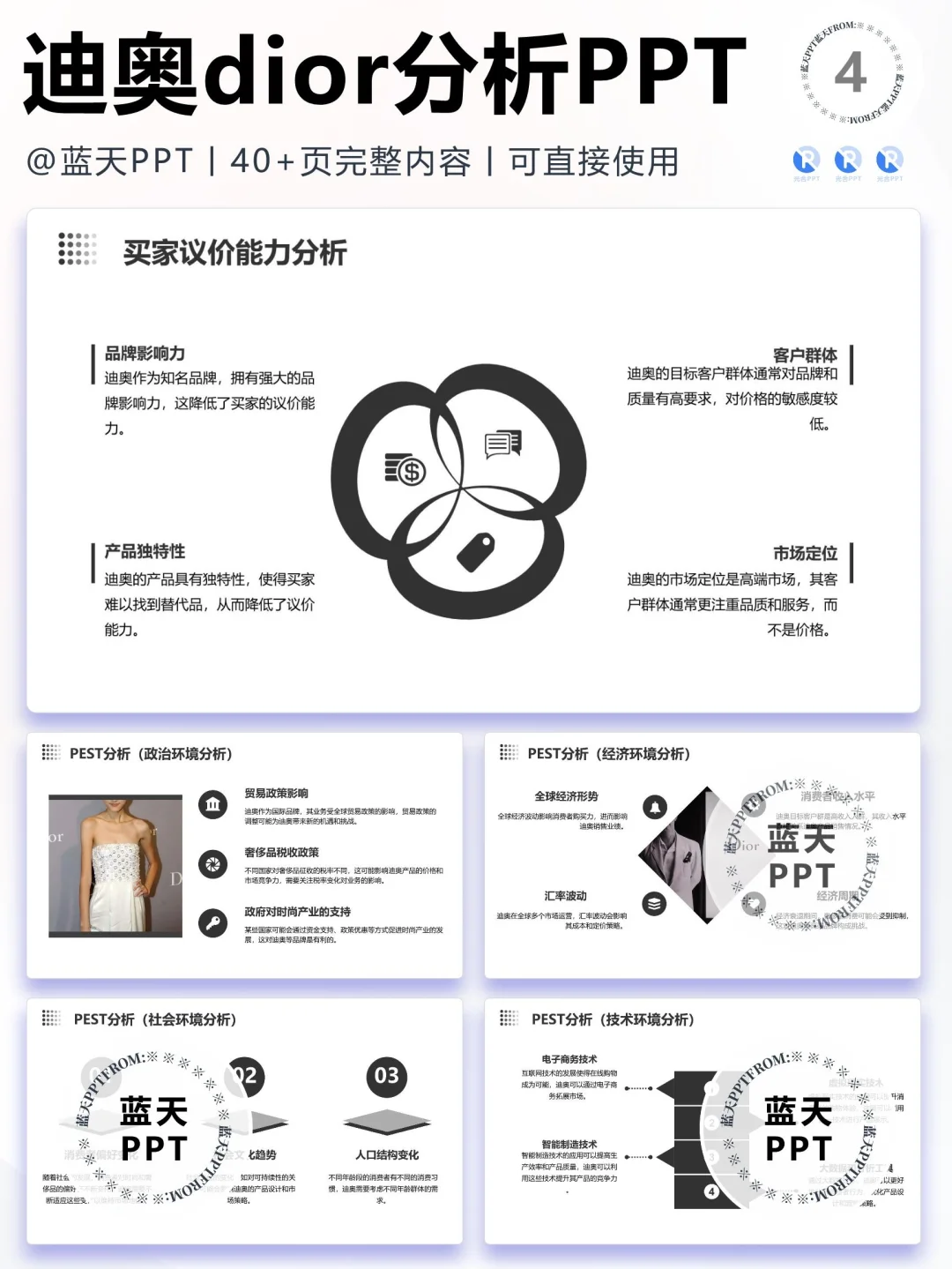 【029】迪奥 战略分析营销策略 SWOT PPT