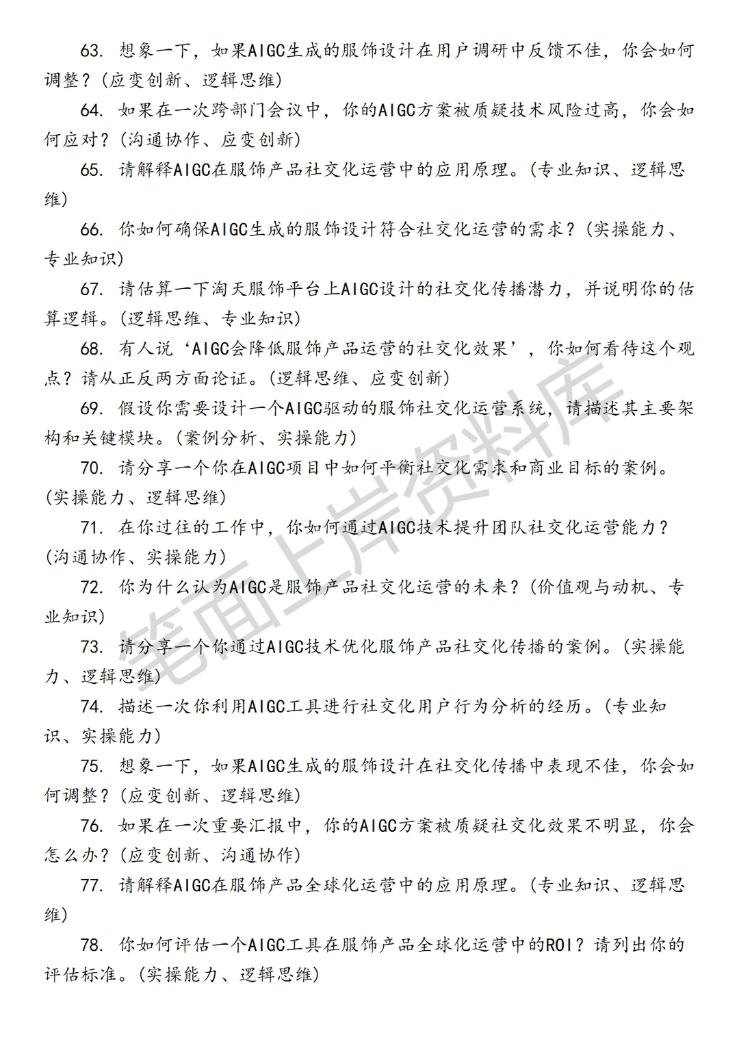 淘天集团淘天服饰AIGC产品运营
