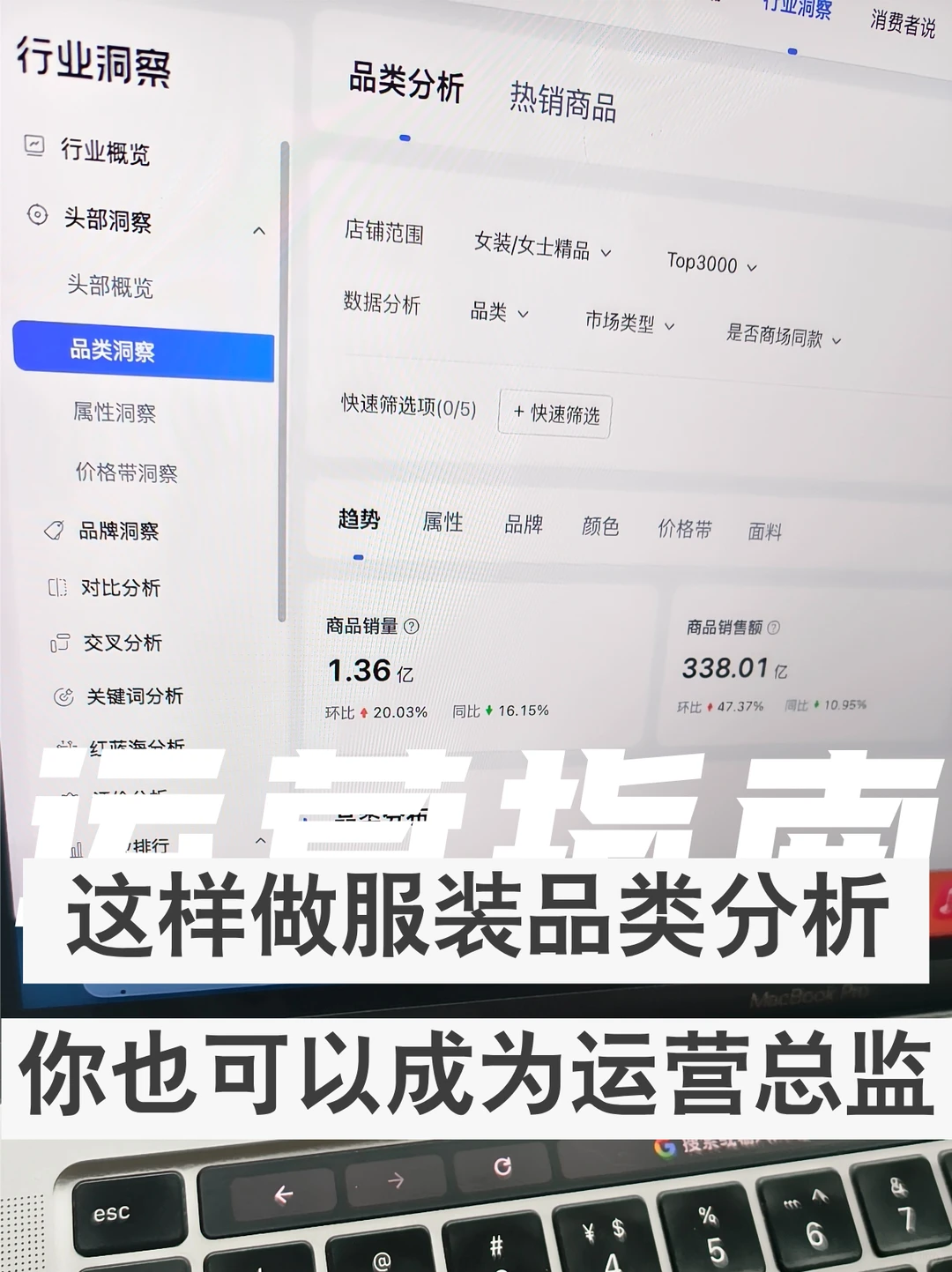 运营指南02｜服装电商如何做大盘品类分析？