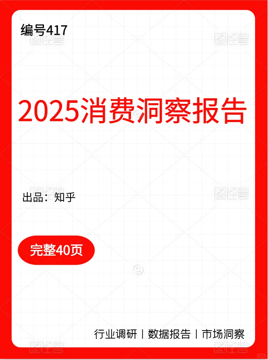 417-2025消费洞察报告