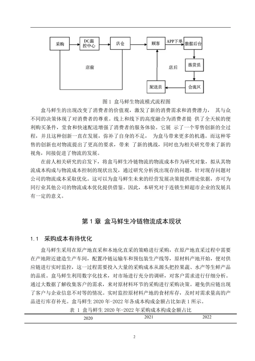 物流管理本科优秀论文--以盒马鲜生为例?