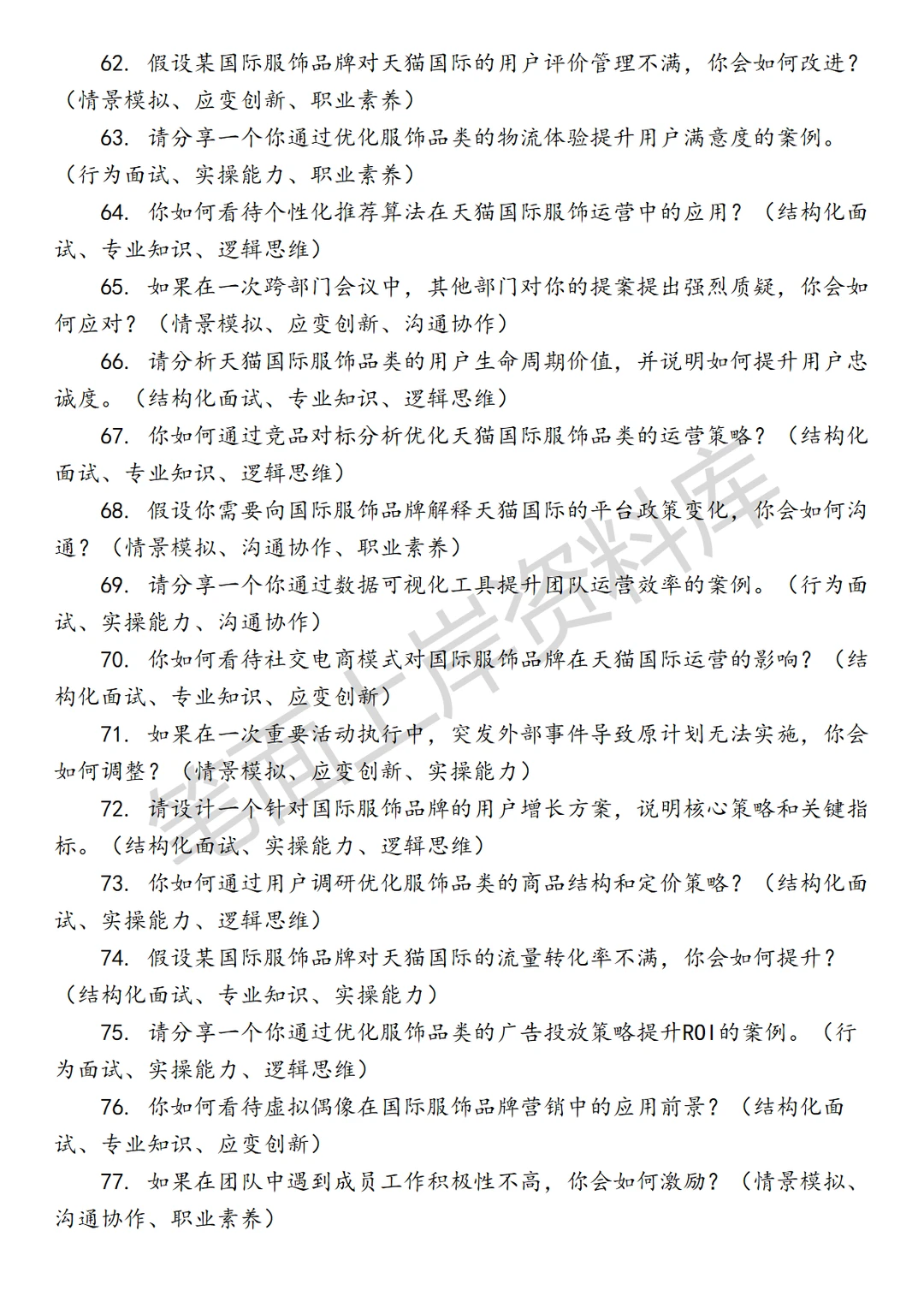 淘天集团天猫国际服饰时尚行业运营