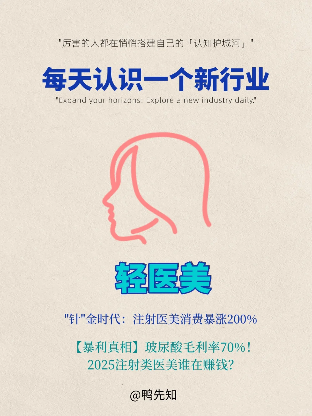 每天认识一个新行业，今天聊聊轻医美