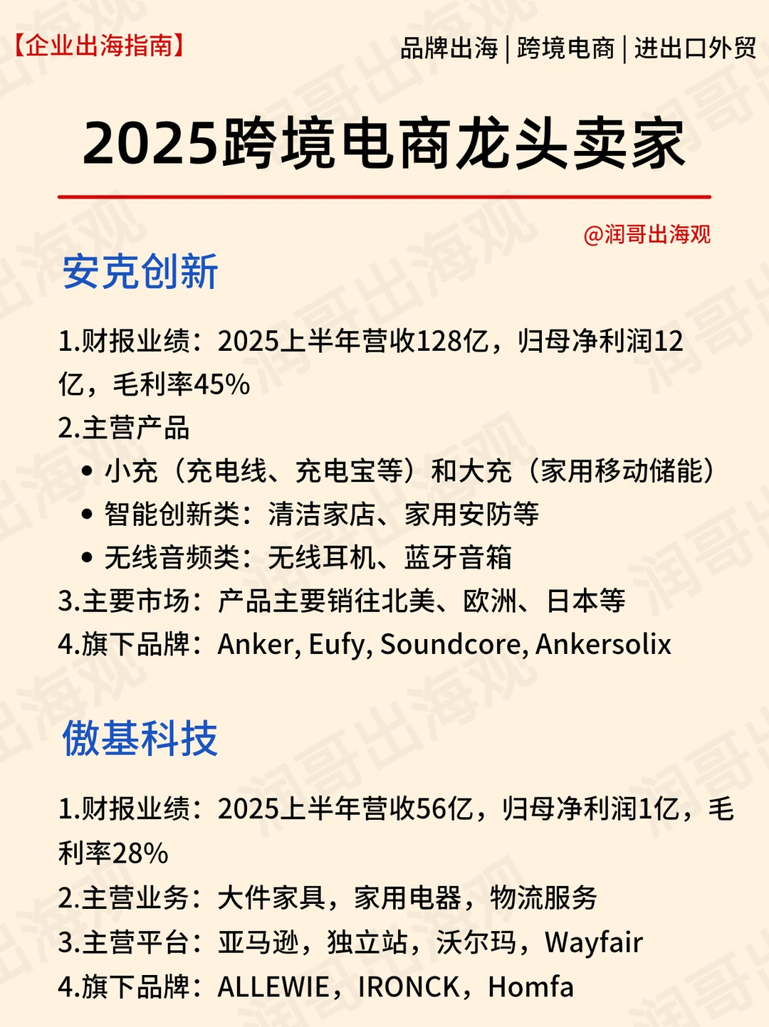 2025跨境电商10大龙头卖家?