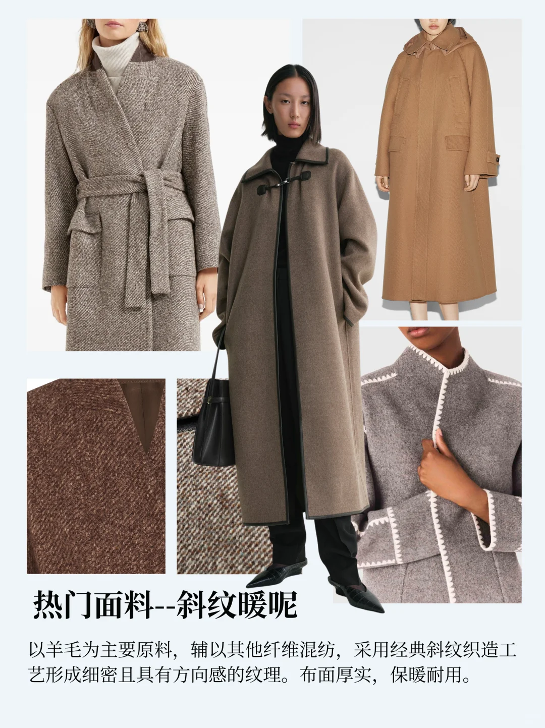 服装趋势｜2025-26秋冬大衣热门面料
