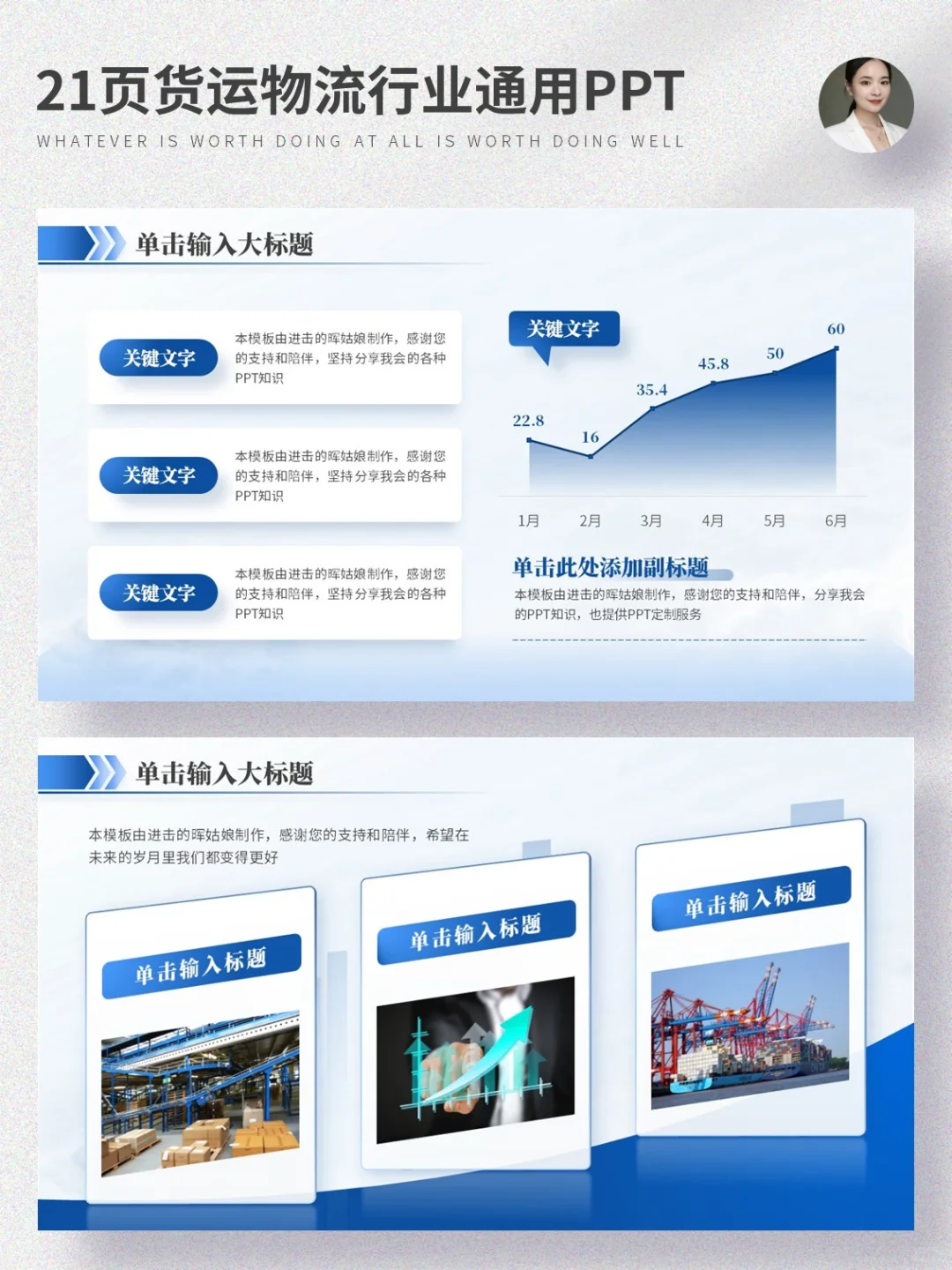 21页货运物流运输行业PPT模板