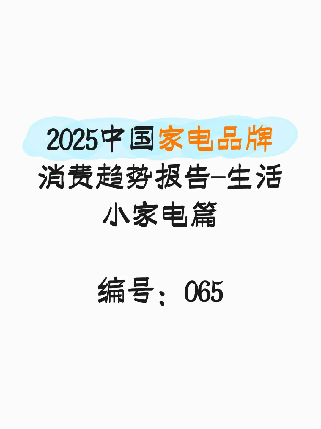 2025中国家庭品牌消费趋势报告-小家电篇