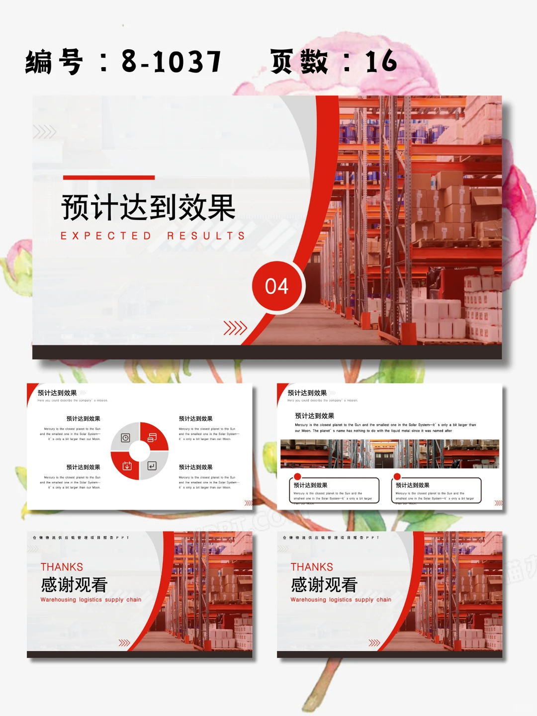仓储物流供应链管理项目报告PPT模板｜16页