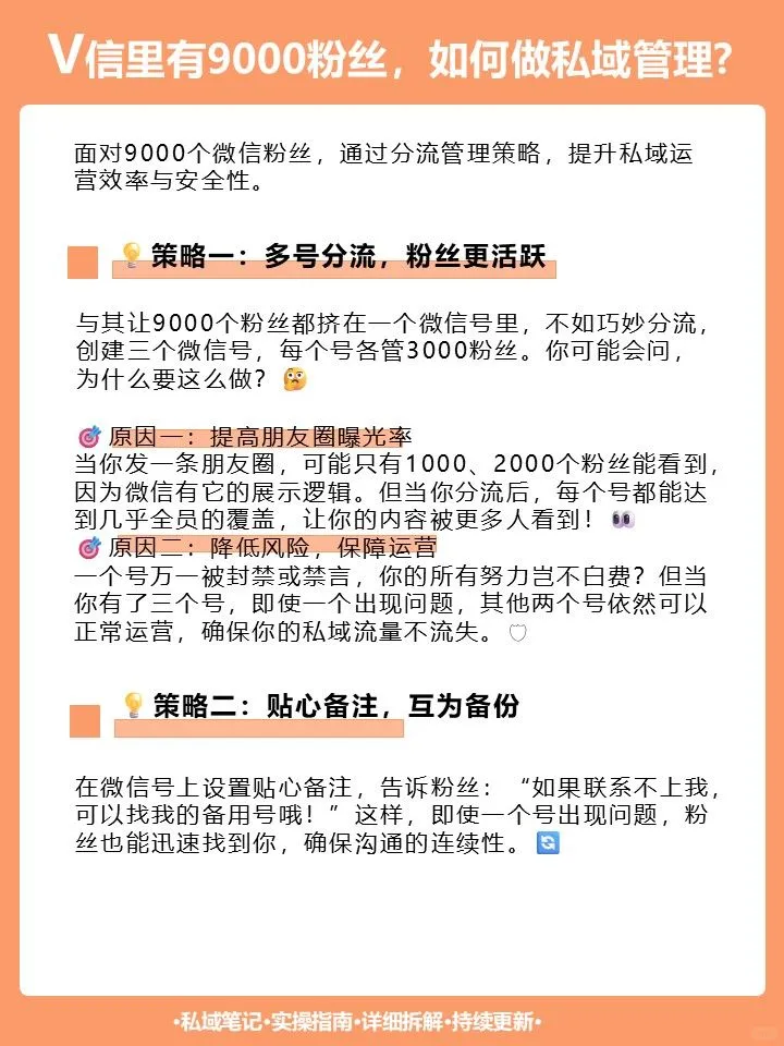 V信里有9000粉丝，如何做私域管理?
