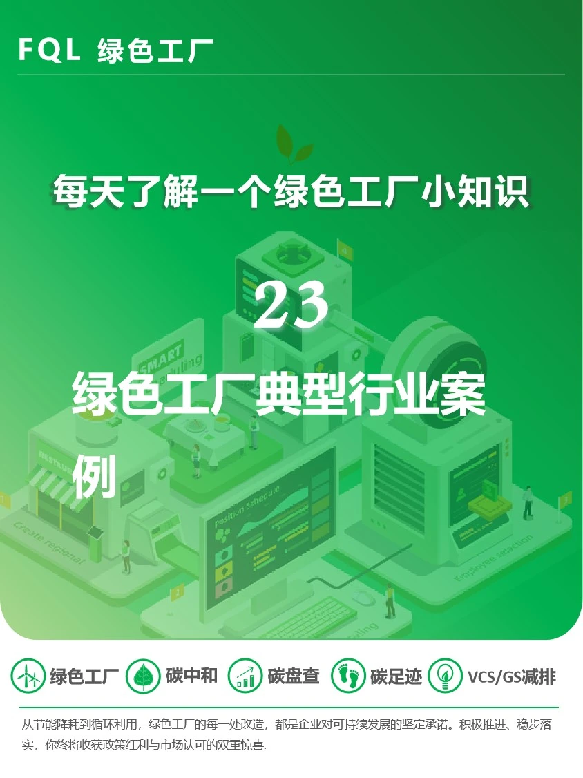 绿色工厂典型行业案例。
