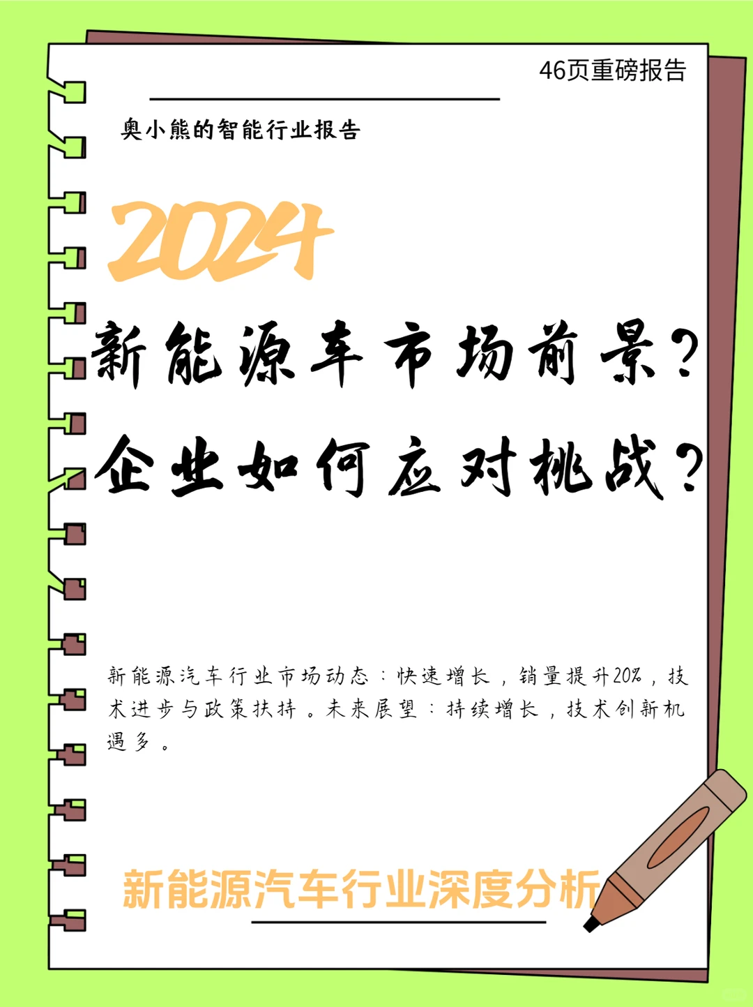 46页报告｜2024中国新能源汽车行业报告
