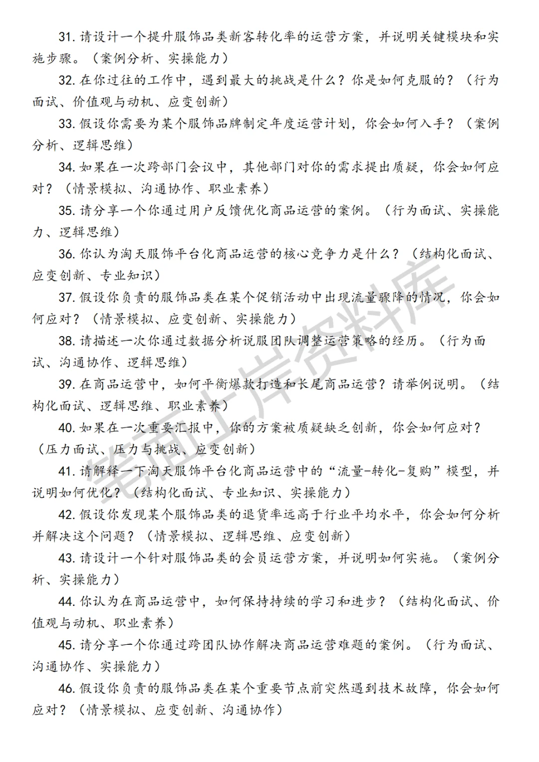 淘天集团淘天服饰平台化商品运营