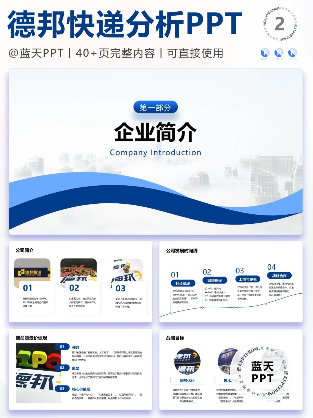 【097】德邦快递战略分析营销策略 SWOT PPT